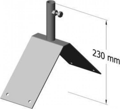 Mbajtës vertikal për flamur ere, metal, 23 cm, ngjyrë e zezë