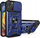Maskë mbrojtëse Hybrid Armor Camshield për iPhone 16 Pro, me kapak kamere, me stand, blu