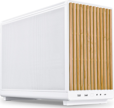 Kutia PC Lian Li DAN Case A3 mATX, Wood Edition, e bardh