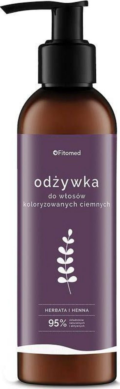 Balsam flokësh Fitomed Herbal Conditioner, për flokë të lyer të zinj a gështenjë të errët, 200ml