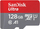 Kartë memorie SanDisk Ultra microSDXC, 128GB, 140MB/s, me adapter