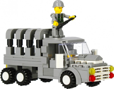 Lojë me tulla Alleblox AB3021, 169 copa, makinë lufte, shumëngjyrëshe