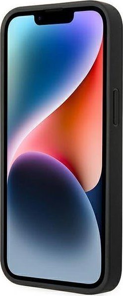 Futrollë telefoni BMW Leather Carbon për iPhone 14 Plus 6.7", lëkurë, karbon, e zezë