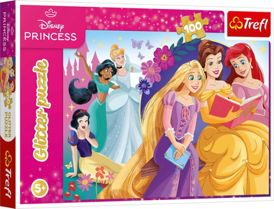 Puzzle Trefl Disney Princess Magic of Friendship, 100 copa, me shkëlqim, shumëngjyrësh