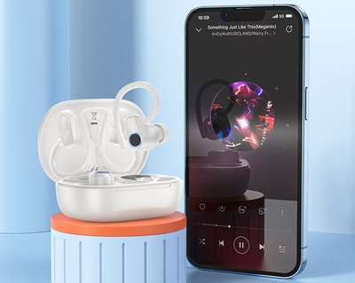 Безжични слушалки Hoco EQ8 Pure Joy, Bluetooth 5.3, 7 часа батерија, бели