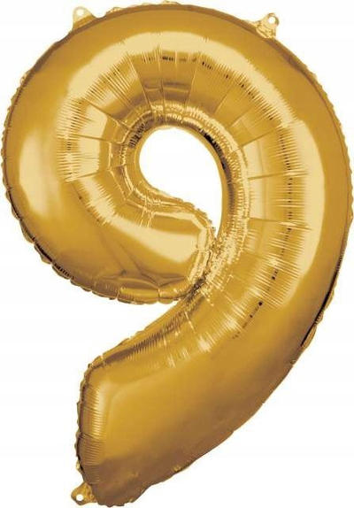Balon folio Balnek SLO 88cm, numri 9, e artë