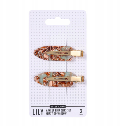 Сет шноли за коса Lilly and Sid Lily Makeup, 2 парчиња, Green Coffee