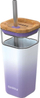Gotë qelqi me kapak dhe pipëz inox, 540 ml, lilac gradient
