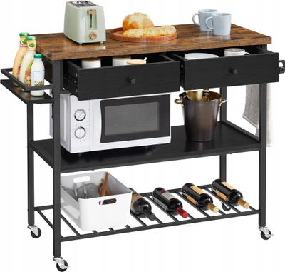 Kitchen island Oskar kki003b01, 119x45x91 cm, rustic, i zi me kafe