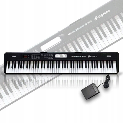 Piano dixhitale Suprimo 88035L, 88 taste të peshuara, funksione mësimore, e zezë