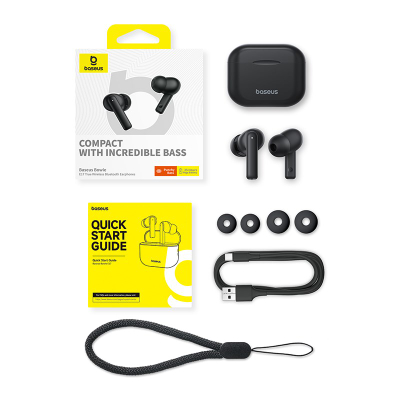 Kufje Baseus Bowie E17, true wireless, Bluetooth 5.3, të zeza