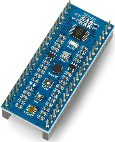 Сензор за животна средина Waveshare I2C, за Raspberry Pi Pico, компактен модул, зелен