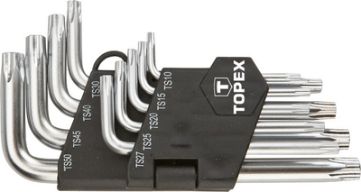 Set me çelësa pesëkëndorë Topex TS10–TS50, 9 copë