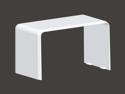 Kapak lidhës për kanale PK 8402, 90x55 mm, PVC, i bardhë