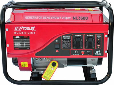 Бензински генератор Awtools Black Line, 2.8kW, 230V, црн