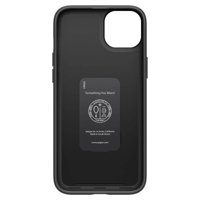 Maskë telefoni Spigen Thin Fit për iPhone 15 Plus, ultra e hollë, mbrojtje nga goditjet, e zezë