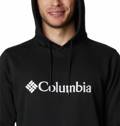 Bluzë me kapuç Columbia Basic Logo, pambuk poliester, xhep kanguru, e zezë