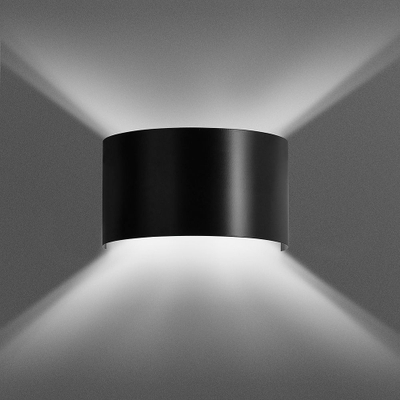 Lampë muri EMIBIG LIGHTING Fold, stil modern, abazhur i harkum, e zezë