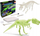 Set arkeologjik Teka Dinosaurs Glowing Kits, skelet dinosauri 3D, që ndriçon në errësirë, jeshil