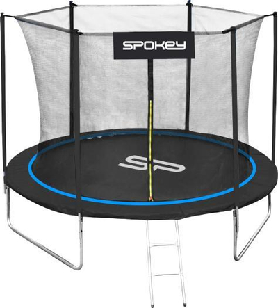 Trampolinë për kopsht Spokey Jumper II, 305 cm, 150 kg, e zezë