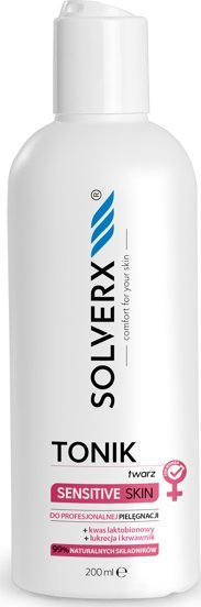 Tonik fytyre Solverx Sensitive Skin, për lëkurë të ndjeshme, 200ml