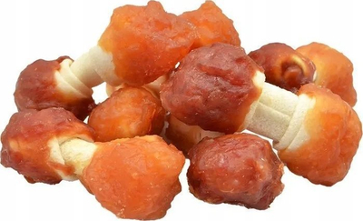 Shujta përtypëse qen Hilton Bones With Duck & Chicken, kërcell lëkure, 500g, shumëngjyrëshe