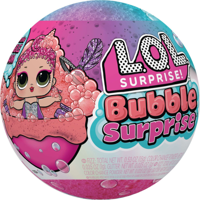 Top surprizë L.O.L. Surprise Bubble Surprise, kukull me gëlqere, efekt me flluska, shumëngjyrësh
