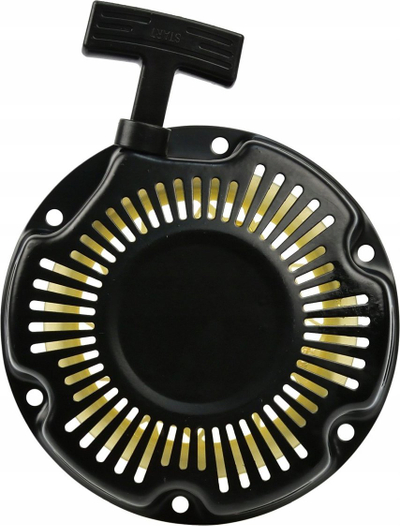 Starter me litar për gjenerator Tvardy T05010 CT05010-2, kapak metalik, dorezë plastike, ngjyrë e zezë