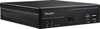 Mini PC barebone Shuttle DH610, 1L, Intel gjenerata 12, i zi