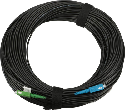 Kabllo fibër optike Extralink Patchcord SC/APC në SC/PC, SM G.657A2, 100m, e bardhë
