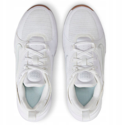 Atlete tenisi Nike Crosscourt për fëmijë, fushë e brendshme, rrjetë e ajrosur, të bardha