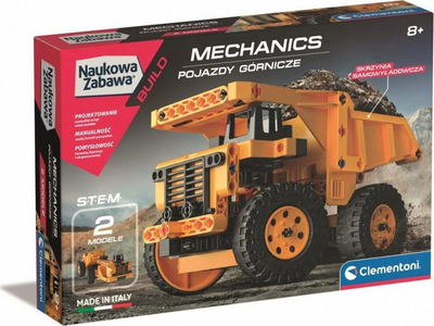 Set ndërtimi Clementoni Mechanics Laboratory Mining Vehicles, mjete minierash, 8+