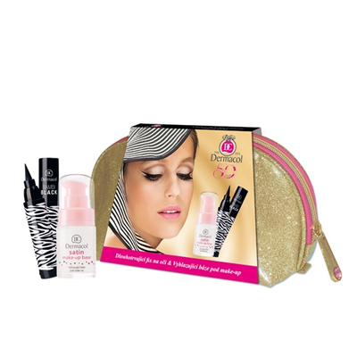 Set dhuratash për sy Fiksim afatgjatë 2ml vs Bazë për make-up 15ml dhe cantë luksoze Dermacol
