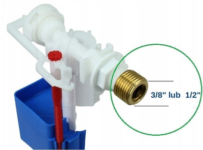 Set valvulash depozite WC universal, shkarkim 3/6L, valvul mbushëse 1/2" dhe 3/8"