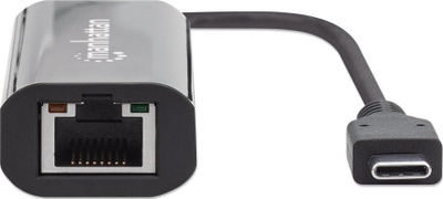 Adapter rrjeti Manhattan 153300, USB C në 2.5GBASE T, 2.5 Gbps, i zi