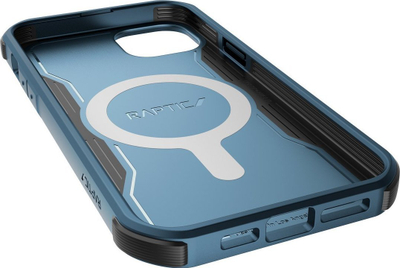 Mbështjellëse Raptic Fort për iPhone 14, MagSafe, e blinduar, blu