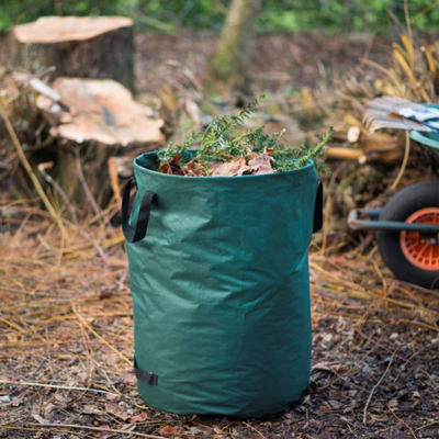 Thes kopshti Nature Waste Bag, 140L, i rrumbullakët, jeshil