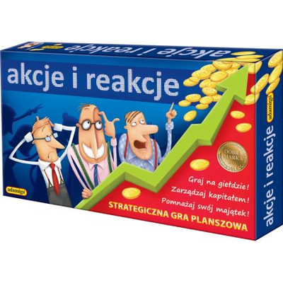 Lojë tavoline Adamigo Akcje i Reakcje, strategjike, me temë bursën, shumëngjyrëshe