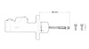 Cilindër kryesor frenash hidraulik universal, 0.75", goditje 90mm, gri