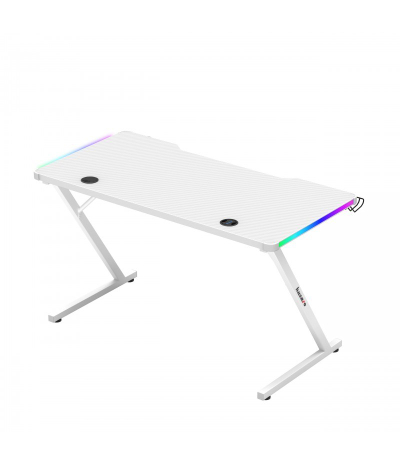 Tavolinë gaming Huzaro Hero 2.5, RGB, e bardhë