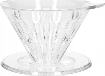 Dripper kafeje TIMEMORE Crystal Eye 01, me mbajtëse, plastikë transparente