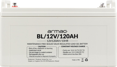 Bateri zëvendësuese Armac, 12V/120Ah