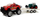 Set lodrash Leantoys Power Super Truck, xhip me rimorkio, eskavator me fërkim, i kuq