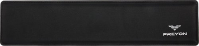 Mbështetëse dore për tastierë Preyon Falcon Soft, 45x10x2.5 cm, e zezë