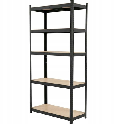 Raft metalik A me 5 kate, 180×90×40 cm, 175 kg, i zi
