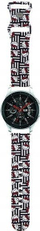 Rrip smartwatch Hello Kitty Universal HKUWLSDIESK, 22mm, silikon, i zi me vija të bardha
