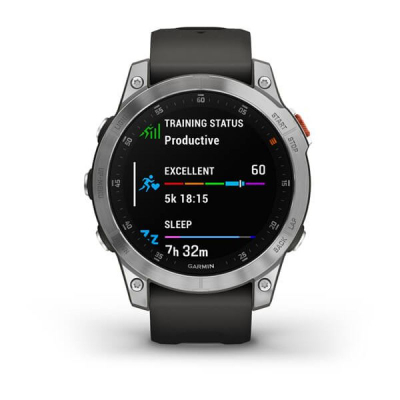 Ora sportive Garmin Epix 2, ekran AMOLED 1.3", GPS multisport, gri