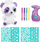 Lodër pelushi Airbrush Plush Panda 257, e butë, me shumë ngjyra