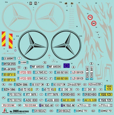 Kamion Italeri për montim Mercedes Benz Actros MP4 Gigaspace (3905)