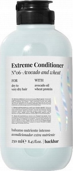 Balsam flokësh FarmaVita Back Bar Extreme No.06, me avokado dhe proteinë gruri, 250ml
